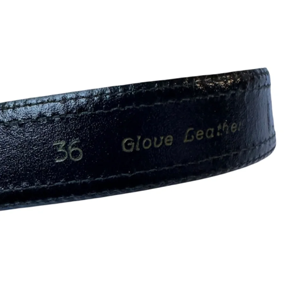 Vintage CHRISTIAN DIOR Black Glove Leather Men's Belt Size 36 Made In Spain - Picture 7 of 11